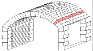 String Course of Voussoirs of an Arch