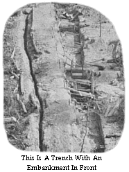 Rifle Trench, Defenses of Atlanta. Original Image Courtesy Library of Congress. Small trench in front for a palisading or drainage.