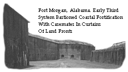 Fort Morgan, Alabama. Casemates on Land Front Curtains