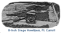 8-Inch Siege Howitzers, Fort Carroll, Washington, D.C. Original Image Courtesy National Archives
