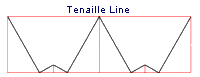 Tenaille Line; 60 degree salients on large redans